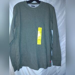 Levi's Olive Green Long Sleeve Waffle Knit Shirt